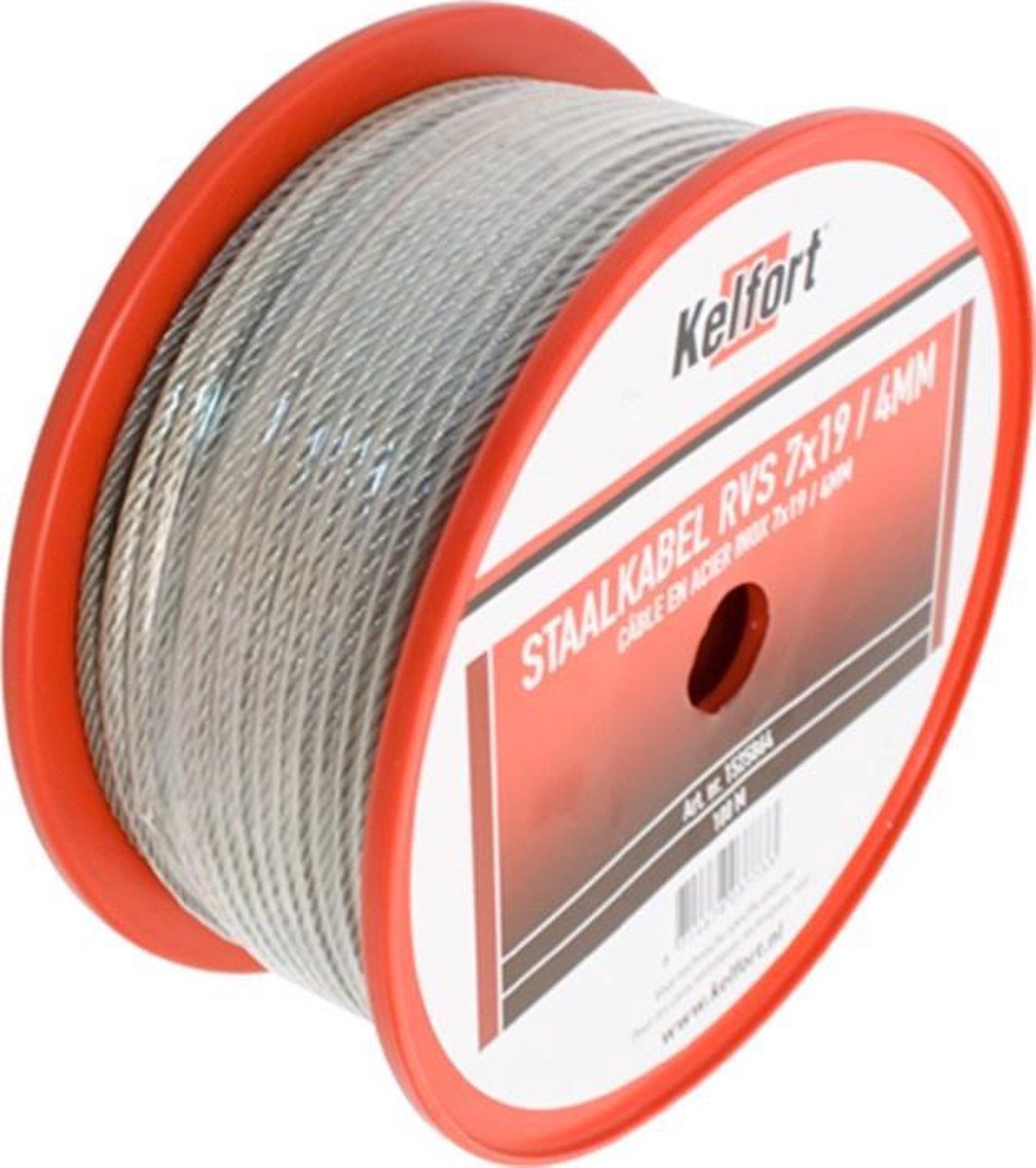 Kelfort Staaldraadkabel verzinkt 5mm