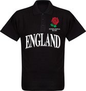Engeland Rose International Rugby Polo Shirt - Zwart - 3XL
