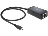 DeLOCK USB-C naar RJ45 Gigabit Ethernet LAN adapter - USB3.0 - CAT6 / zwart - 0,25 meter