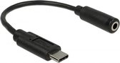 DeLOCK USB-C naar 3,5mm Jack audio adapter - actief / zwart - 0,15 meter