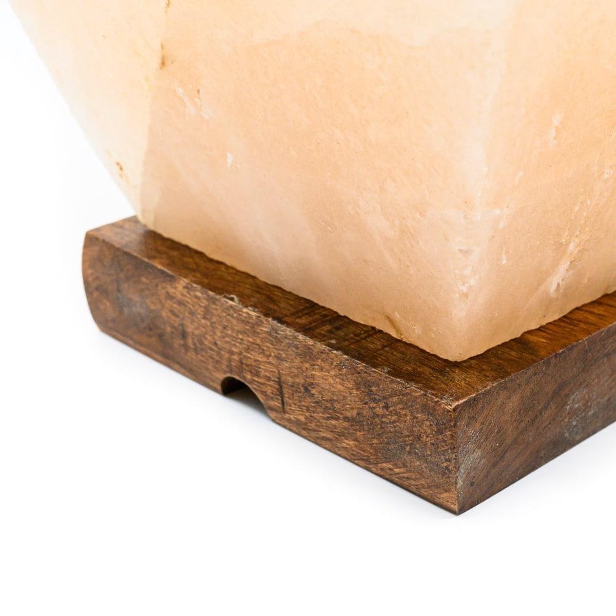 Brasero de lampe en pierre de sel de l' Himalaya avec pièces brutes