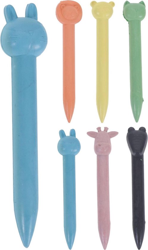 Crayons de cire Animaux, 6st.