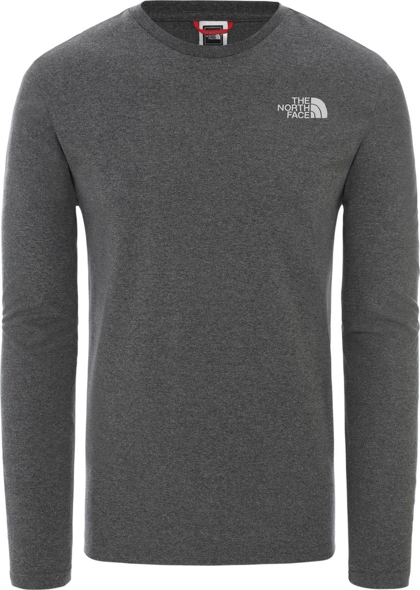 The North Face L/S Easy Tee Shirt Heren - Tnf Medium Grey Heather - Maat M