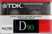 TDK D 90 -AUDIO TAPE (CASSETTE BANDJE) - 90 MIN (2 X 45) - VINTAGE TAPE UIT 1988