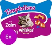 Whiskas Temptations 60 g - Snack pour chat - 6 x Saumon