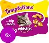 Whiskas Temptations 60 g - Snack pour chat - 6 x Poulet & Fromage