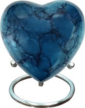 Mini urn hart Bluefire antique - urn voor as - 2093
