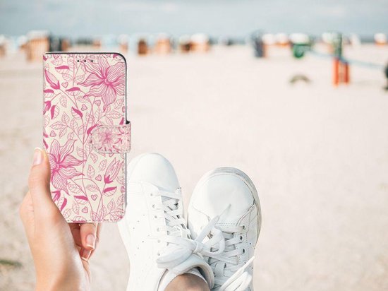 Coque Téléphone Samsung Galaxy M10 Magnétique Etui Housse pour Fleurs Roses