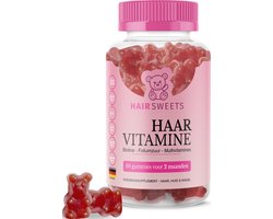 HairSweets Haar Vitamines Multivitamine Biotine - 60 Suikervrij Vegan Gummies voor 2 Maanden
