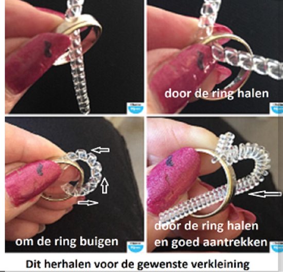 Ring verkleiner- smalle ring- Kunststof- Kleiner maken