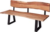 Nancy's Zitbanken - Massief Houten Keukenbank - Zitbank - Eetbank - Bruin - 160 x 83,5 x 60 cm