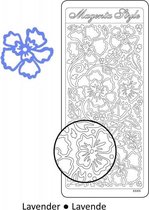 Vaessen Creative Sticker - 10x23cm - 10st - lavendel large flowers