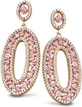 Silver Rose -EA2013P- Oorbellen -925 Zilver rosé -Gekleurde Cubic Zirkonia