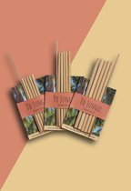 To Jungle Bamboe rietjes  Herbruikbaar, 15cm lang, smalle opening.