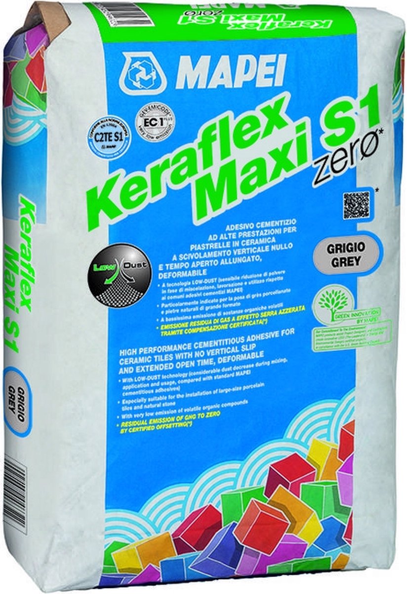 Mapei Keraflex Maxi S1 ZERO carrelage coulissant en poudre adhésif gris 25  kg | bol.com