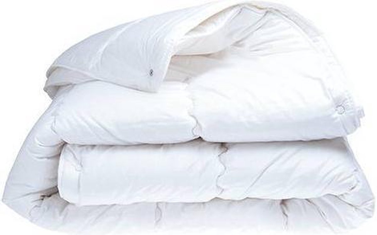 Vitality Pur Wol 4-Seizoenen Dekbed - 240x220- Tweepersoons - 2-Delig Met Drukknopen - Zuiver Scheerwol - 100% Natuurlijk & Vochtregulerend - Zomer & Winterdekbed