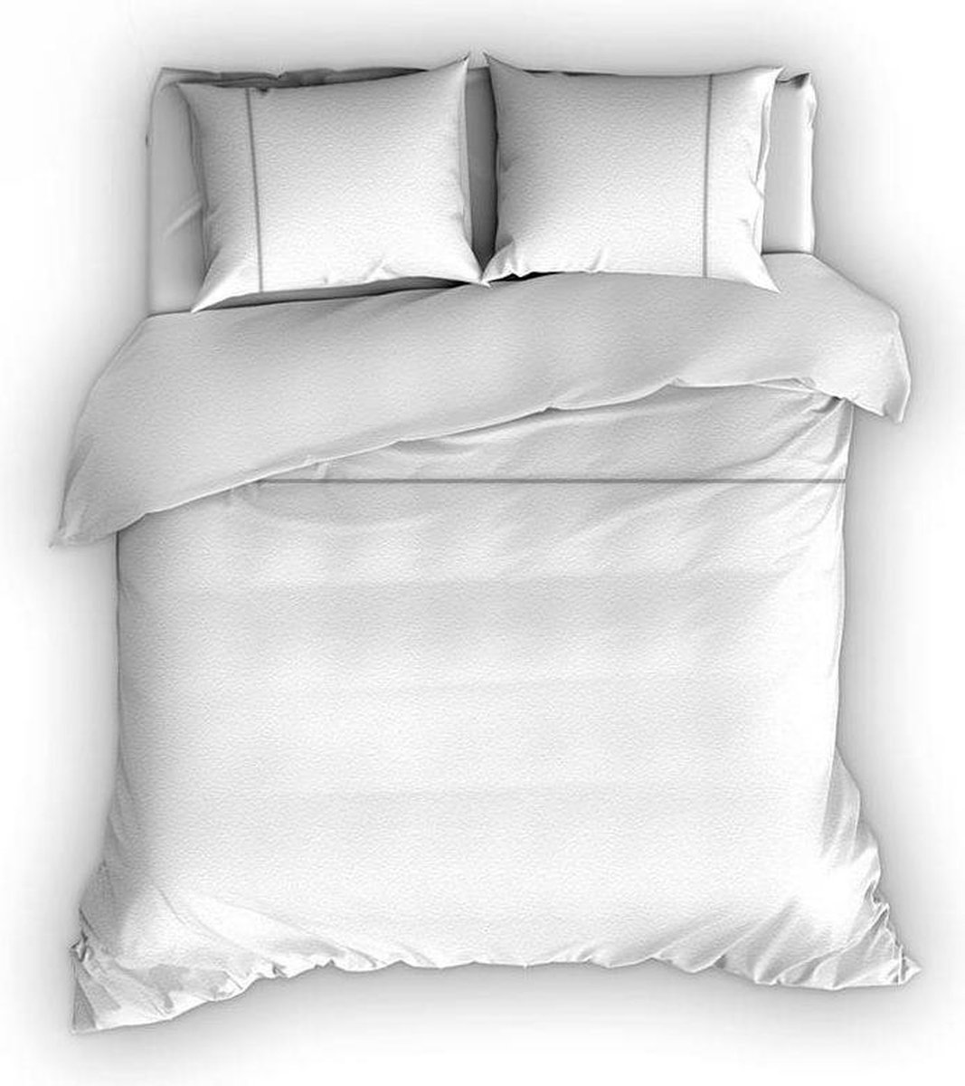 Romanette Duchesse - Dekbedovertrek - Tweepersoons - 200x200/220 cm + 2 kussenslopen 60x70 cm - Wit/Grijs