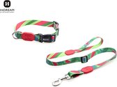 HiDream Profusion hond set - leiband en halsband - verstelbaar - Honden en baasjes - Watermelon - L