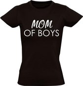 Mom of boys dames t-shirt | moederdag | geboorte | maat M