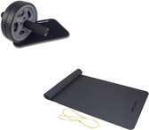Duo fitness set - Tunturi - fitness wiel en fitness mat (yogamat)