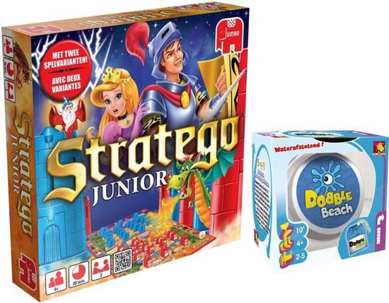 Over het algemeen Kietelen versneller Spelvoordeelset Stratego Junior & Dobble Beach | Games | bol.com