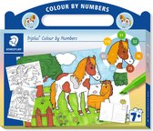 STAEDTLER triplus mixed set colour by numbers "paarden"
