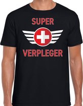 Super verpleger cadeau t-shirt zwart voor heren XL