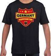 Duitsland / Germany schild supporter  t-shirt zwart voor kindere XL (158-164)