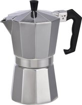 Zilveren percolator / espresso apparaat voor 6 kopjes - Koffiezetapparaat - Koffiepercolator