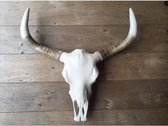 Skull buffelschedel 80 cm hoog wit