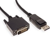 DisplayPort v1.2 naar DVI-D Kabel - 24+1 - Dual Link - 1,5 meter - Zwart