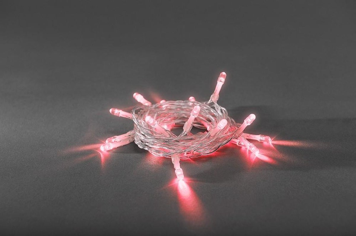 Konstsmide Rood LED Lichtsnoer op batterijen