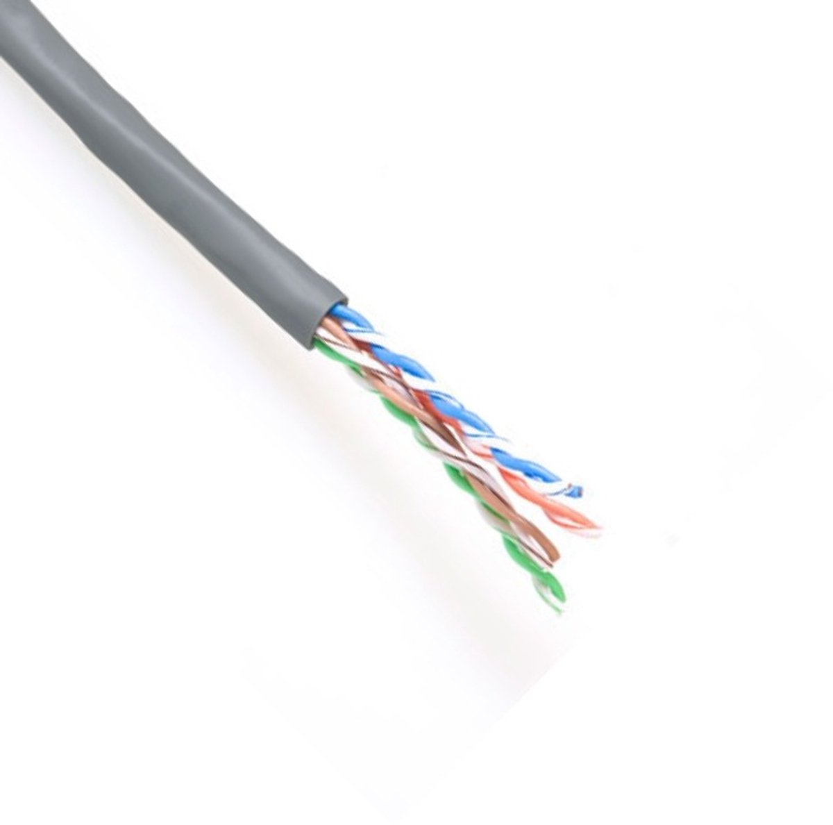 Patchkabel CAT6 UTP soepel rol 100M grijs
