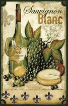 Metalen Wandbord - Wine Sauvignon Blanc
