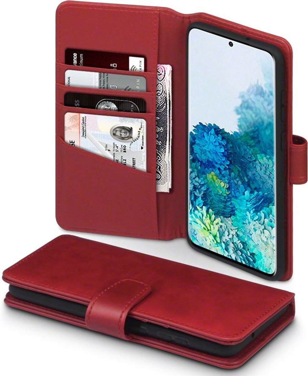 Samsung Galaxy S20+ Bookcase hoesje - CaseBoutique - Effen Rood - Leer