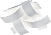 LED Plafondlamp - Trion Rubony - 18W - Warm Wit 3000K - Dimbaar - Vierkant - Mat Wit - Aluminium - BES LED