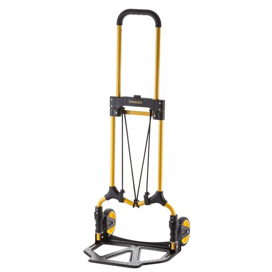 Stanley Opvouwbare Steekwagen SXWTD-FT580 - Max. 70KG - 41 x 40 x 102 CM - Aluminium - Incl. Elastisch Koord - Zwart/Geel