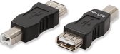 Ninzer USB A Female naar B Male Adapter voor Printer, Scanner, HDD