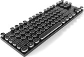 Retro toetsenboord - Toetsenboord - Geïnspireerde stijl - Mechanische Retro typemachine - LED Keybord - LED toetsenboord - USB  - Zwart