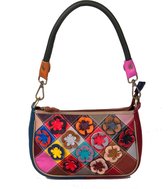 Viabologna gekleurde clutch  Fiore van Italiaans leer – multicolour-