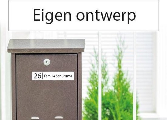 Eekhoorn Uitgaven Museum Brievenbussticker – Eigen ontwerp 15x3,5 cm – Huisnummer sticker | bol.com