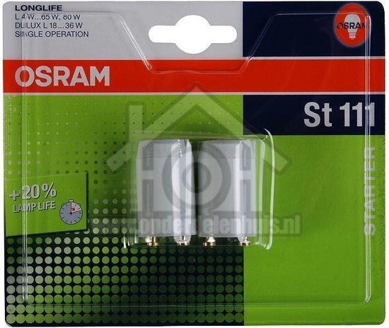 Osram Starter Dulux ST111 220-240v L 4,65w,80w L 18-36W 4050300064000