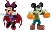 Disney Mickey Mouse en Minnie Mouse Halloween speelfiguurtjes -6cm