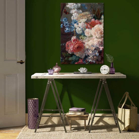 Art for the Home | Stilleven Bloemen - Canvas - 100x70 cm