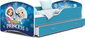 Kinderbed Frozen prinsessen 80x180 cm - blauw - met matras- met lade