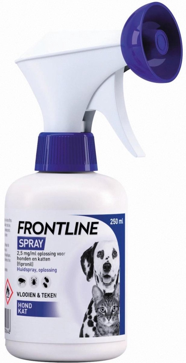 Frontline Spray Anti Vlooienmiddel en Tekenmiddel Hond en Kat - 250 ml