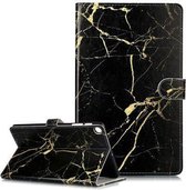 Samsung Galaxy Tab A 10.1 (2019) Book Case Marmer Print - Zwart