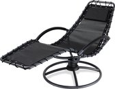 Chaise longue Casaria Relax Eve avec fonction swing anthracite