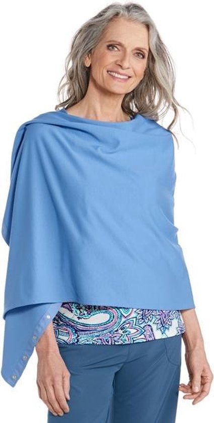 Coolibar - UV-beschermende omkeerbare sjaal - Blauw | bol.com