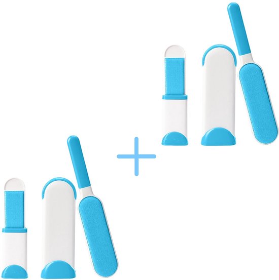 Doengdfo 2 stuks kledingborstels, pluisborstels, dubbelzijdig, herbruikbaar, voor kleding, dierenharen